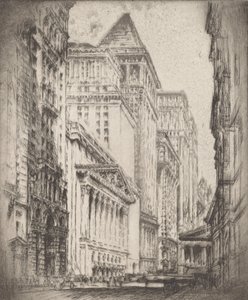 Borsa di New York, 1923 da Joseph Pennell