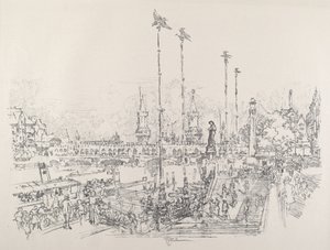 Oberbaumbrücke, Berlino da Joseph Pennell
