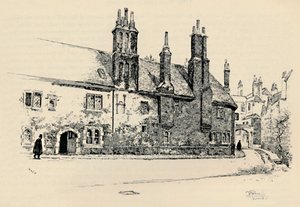 Vecchia Certosa: Facciata esterna del Washhouse Court, con il cancello interno, 1886