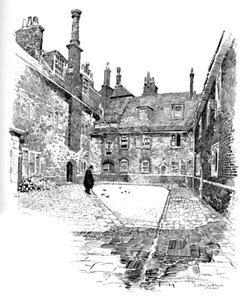 Vecchia Charterhouse: nel cortile della lavanderia, 1886