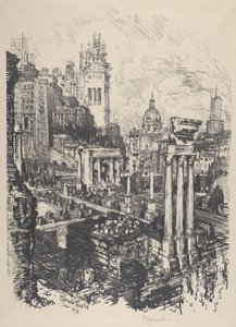 Roma vecchia e nuova, Monumento a Vittorio Emanuele da Joseph Pennell