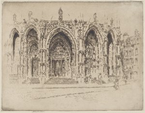 Portico di San Maclou, Rouen da Joseph Pennell