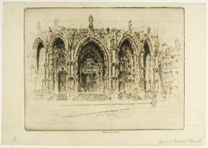 Puerta Visagara, Porta di Madrid, Toledo da Joseph Pennell