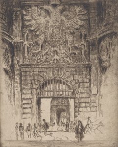 Puerta Visagara, Porta di Madrid, Toledo, 1904 da Joseph Pennell