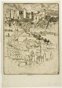 Stazione ferroviaria, Pittsburgh da Joseph Pennell