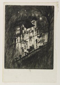 Notte piovosa, negozi di Charing Cross, 1903