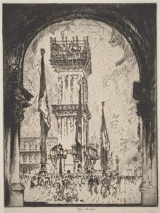Ricostruzione del Campanile, Venezia, n. I da Joseph Pennell