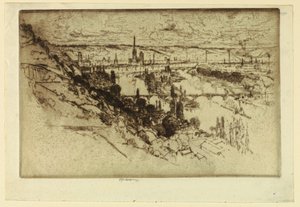 Rouen da Bon Secours da Joseph Pennell