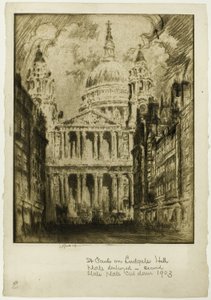 Saint Paul, Fleet Street, Londra da Joseph Pennell