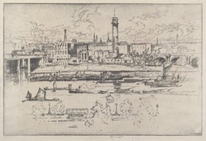 Torre di tiro tra i ponti da Joseph Pennell
