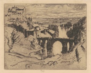 Ponte di San Martino, Toledo, 1904 da Joseph Pennell