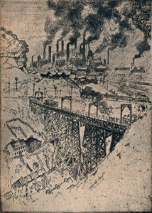 Acciaio - Edgar Thomson Works, 1909 da Joseph Pennell