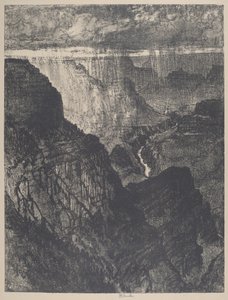 Tempesta nel Grand Canyon, 1912 da Joseph Pennell