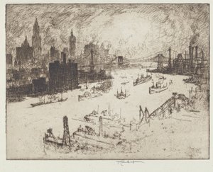 Tramonto, dal Ponte di Williamsburg