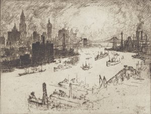 Tramonto, dal Williamsburg Bridge, 1915