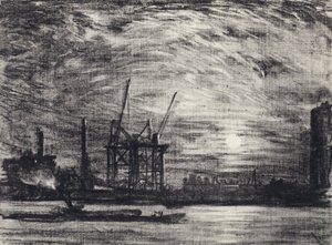 Tramonto su Waterloo da Joseph Pennell