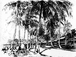Il Quartiere Americano, tavola I da Il Canale di Panama di Joseph Pennell, 1912 da Joseph Pennell