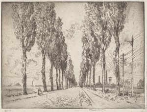 Il viale, Valenciennes da Joseph Pennell