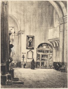 Il fonte battesimale di Cervantes, Santa Maria la Mayor, Alcalá da Joseph Pennell