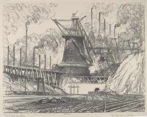 Il Grande Mulino, Gary, Indiana da Joseph Pennell