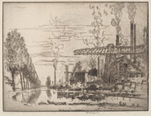 Il canale di Bruxelles, un moderno Hobbema da Joseph Pennell