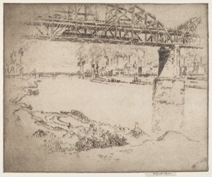Il ponte della città, St. Louis da Joseph Pennell