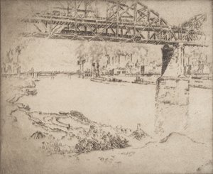 Il ponte della città, St. Louis da Joseph Pennell