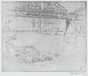 Il ponte della città, St. Louis [parte inferiore], dopo il 1919 da Joseph Pennell