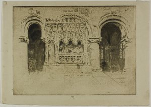 Tomba del Fondatore, chiesa di San Bartolomeo il Grande da Joseph Pennell