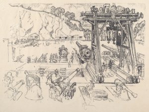 Il campo di prova delle armi da Joseph Pennell