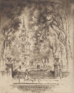 La piazza, Independence Square, Philadelphia, 1920 da Joseph Pennell