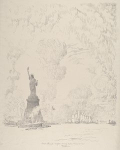 La Statua, Baia di New York da Joseph Pennell