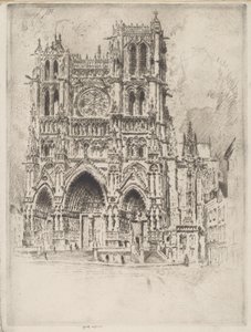La facciata ovest, Amiens da Joseph Pennell