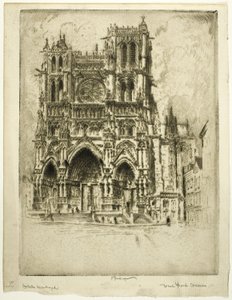 La facciata ovest, Amiens da Joseph Pennell