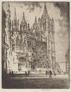 La facciata ovest, Cattedrale di Rouen da Joseph Pennell