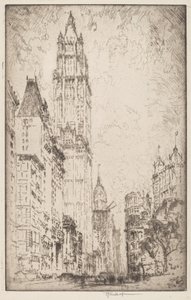 Il Woolworth Building da Joseph Pennell