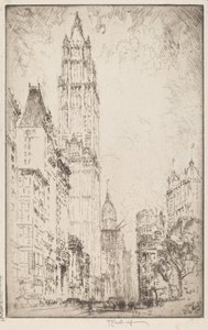 Il Woolworth Building da Joseph Pennell