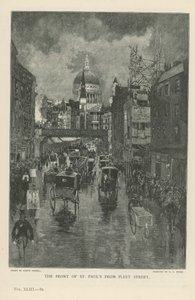 La facciata della Cattedrale di San Paolo da Fleet Street da Joseph Pennell