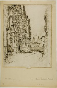 Torri del Palazzo Vescovile, Beauvais da Joseph Pennell