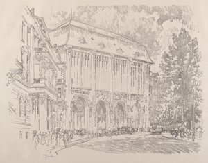 Wertheim, Leipziger-Platz, Berlino, 1921 da Joseph Pennell