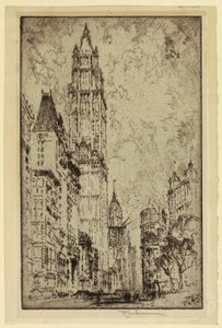 Edificio Woolworth, New York da Joseph Pennell