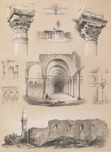 Dettagli, moschea di Amrou, al Cairo da Joseph Philibert Girault De Prangey