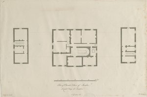 Sandon Hall - Pianta del piano della camera: incisione, nd [1769-1771]
