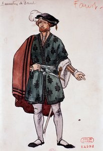 Costume per il personaggio di Faust in La dannazione di Faust di Hector Berlioz, bozzetto di Joseph Porphyre Pinchon (1871-1953)