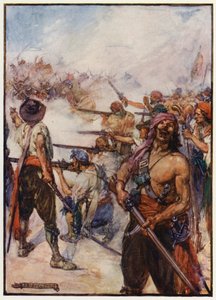 Sacco di Panama da parte di Henry Morgan da Joseph Ratcliffe (after) Skelton