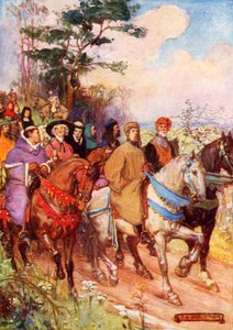 I pellegrini di Chaucer, guidati da lui stesso da Joseph Ratcliffe Skelton