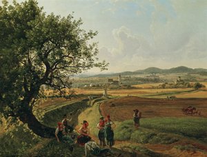 Veduta della signoria di Emmersdorf e del castello di Rothenhof con l
