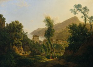 Veduta della città di Vietri con vista sul golfo di Salerno da Joseph Rebell