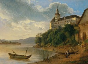 Castello di Persenbeug verso nord-ovest da Joseph Rebell