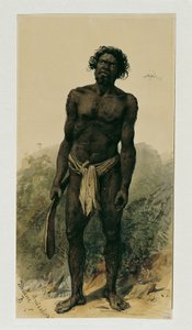 Indigeno con boomerang da Woolongong (Wollongong), Australia da Joseph Selleny